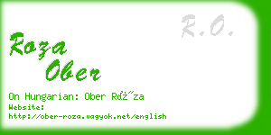 roza ober business card